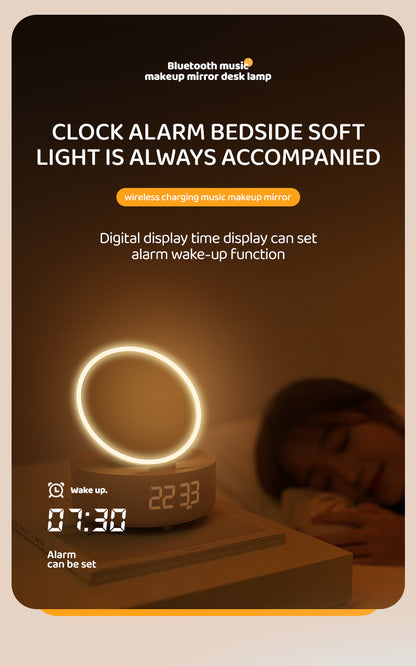 GLOW- LED Mirror, Clock, Bluetooth Speaker & Wireless Charger