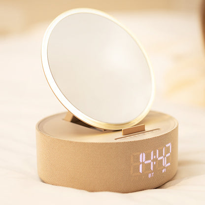 GLOW- LED Mirror, Clock, Bluetooth Speaker & Wireless Charger