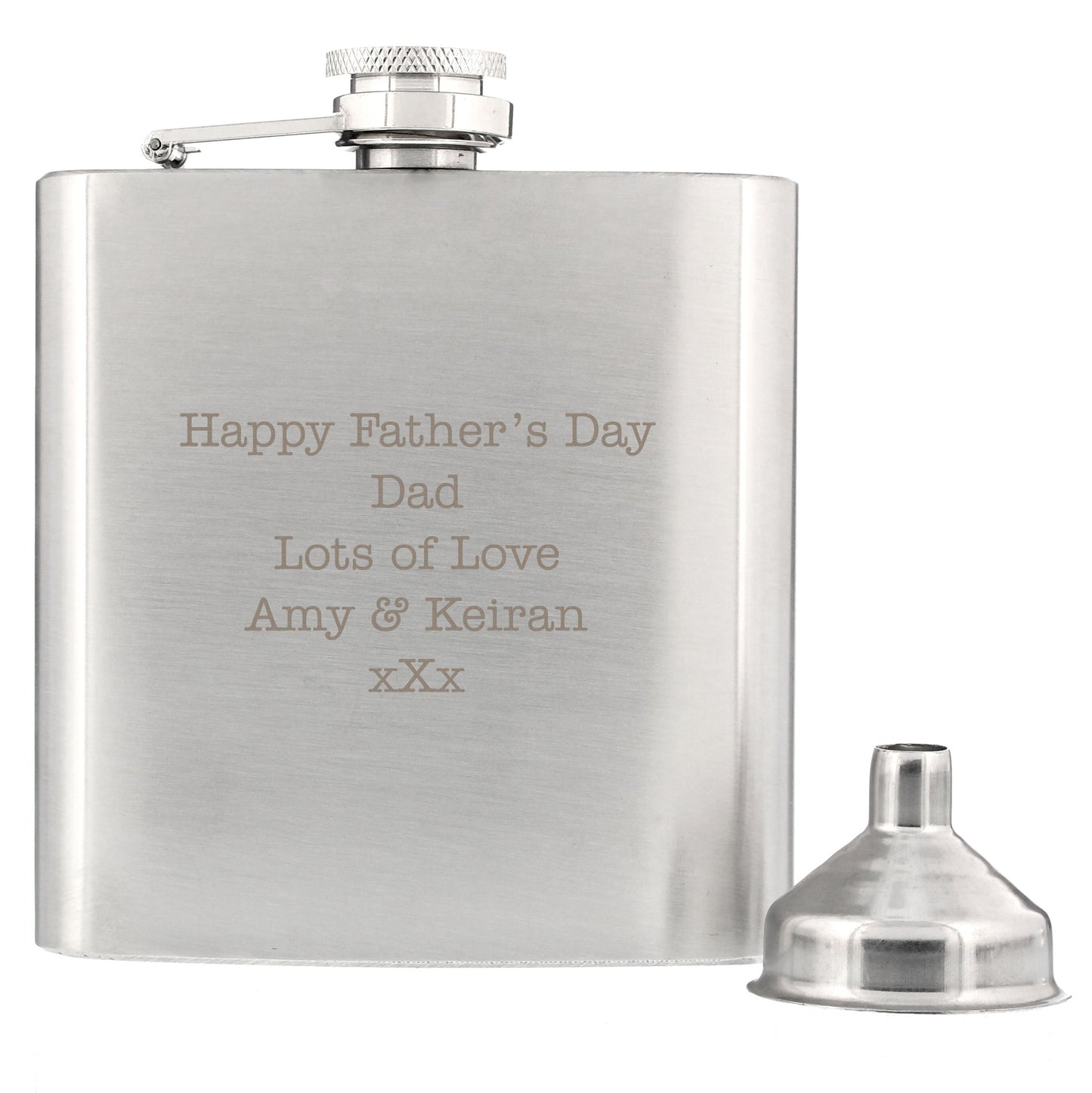 Personalised Any Message Stainless Steel Hip Flask
