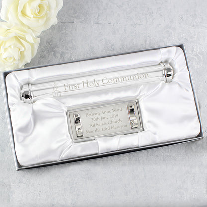 Personalised First Holy Communion Silver Plated Certificate Holder