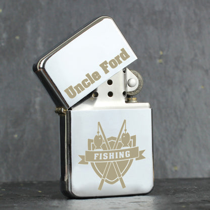 Personalised Fishing Crest Lighter