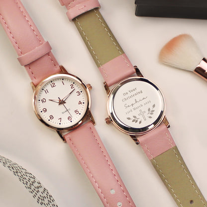 Personalised Holy Communion / Christening Pink Watch