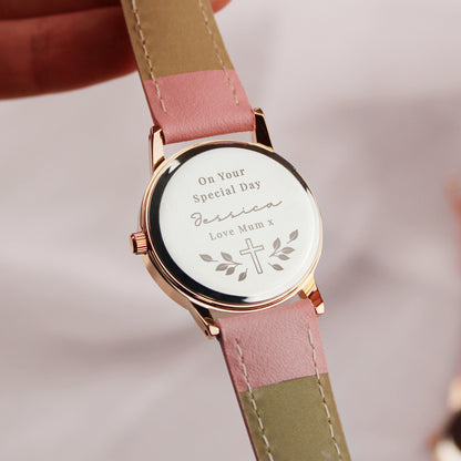 Personalised Holy Communion / Christening Pink Watch