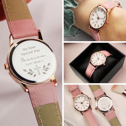 Personalised Holy Communion / Christening Pink Watch