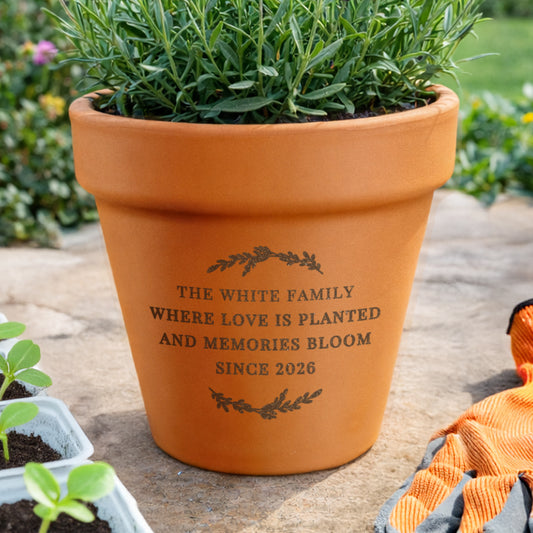 Personalised Free Text Terracotta Plant Pot