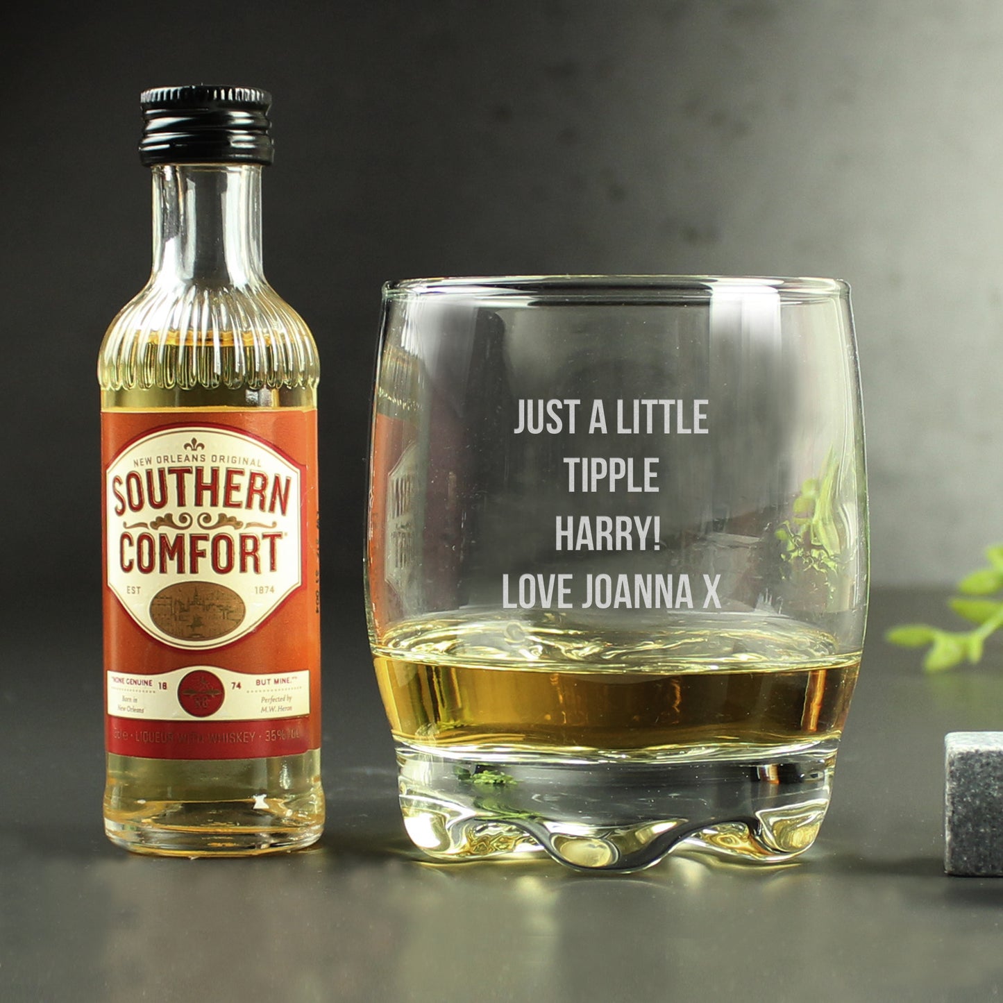 Personalised Tumbler & Southern Comfort Miniature Set