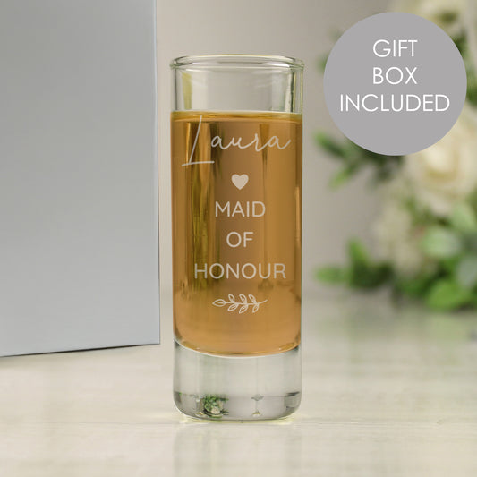 Personalised Free Text Botanical Shot Glass