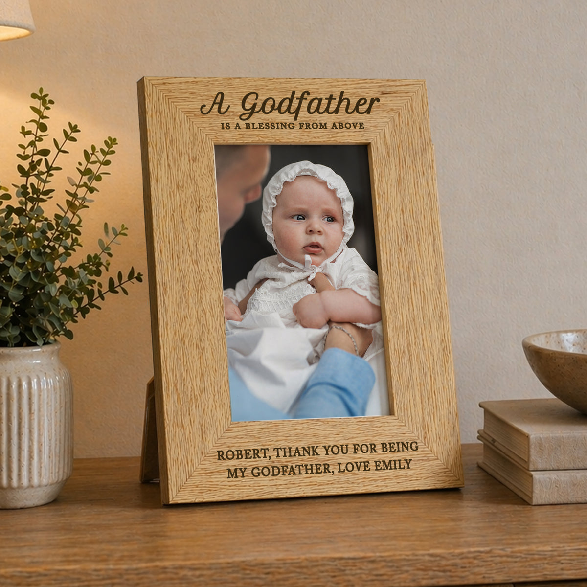 Personalised Godfather 6x4 Wooden Photo Frame