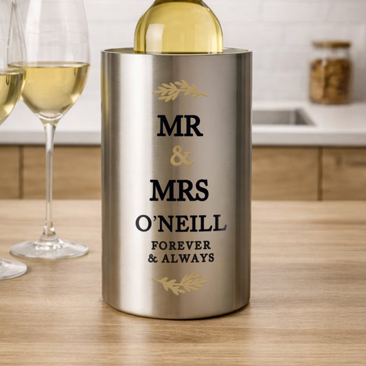 Personalised Couples Wine Cooler