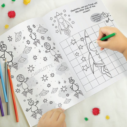 Personalised Space Colouring Book