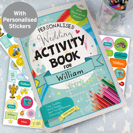 Personalised Wedding Activity Book with Stickers