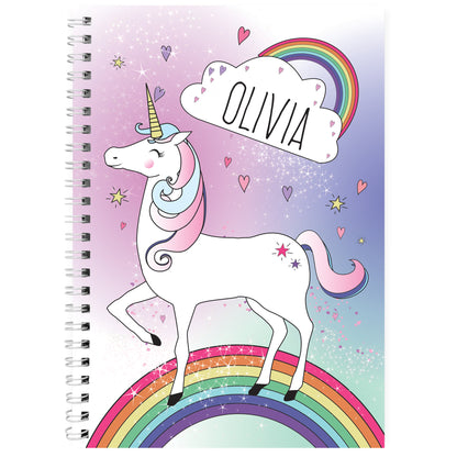 Personalised Unicorn A5 Notebook