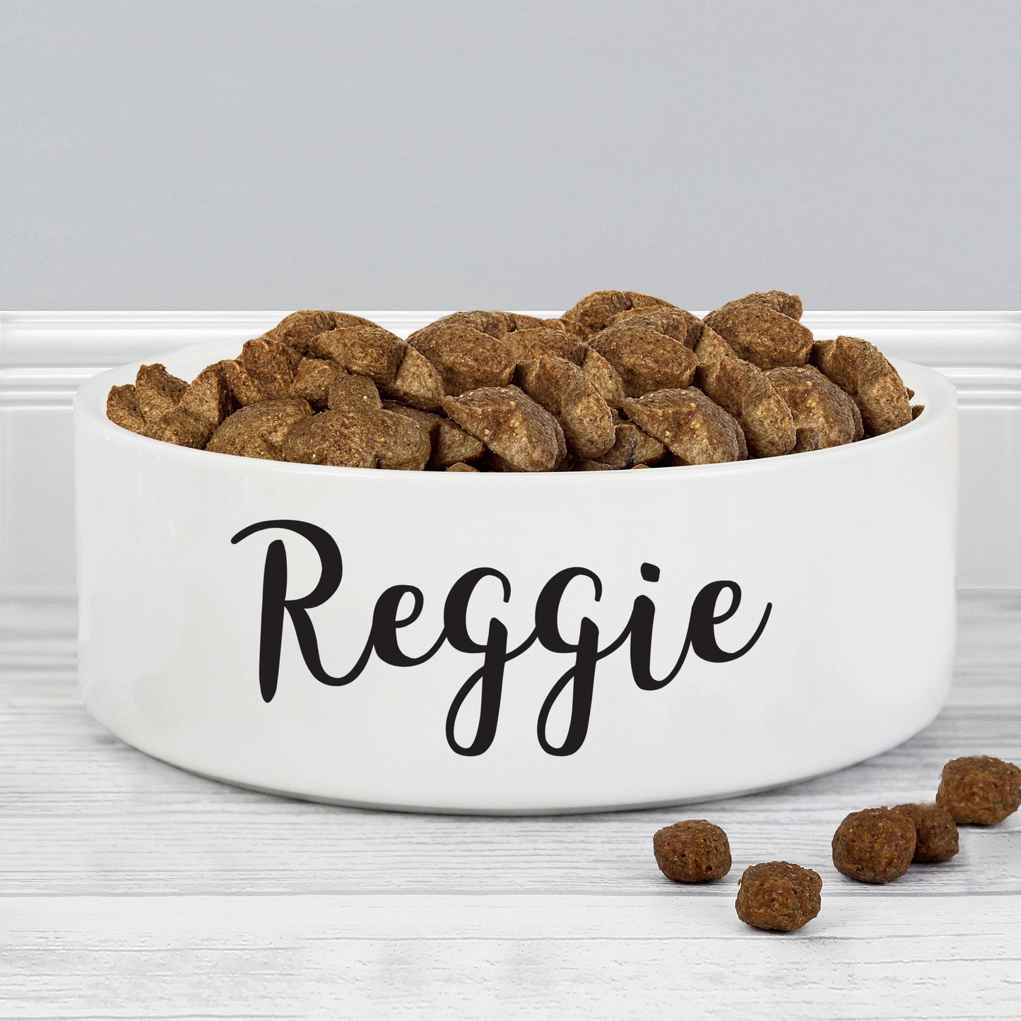 Personalised Any Name 15cm Medium White Pet Bowl
