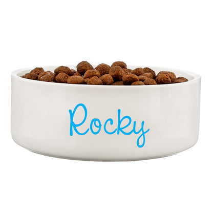 Personalised Blue Name 15cm Medium Pet Bowl