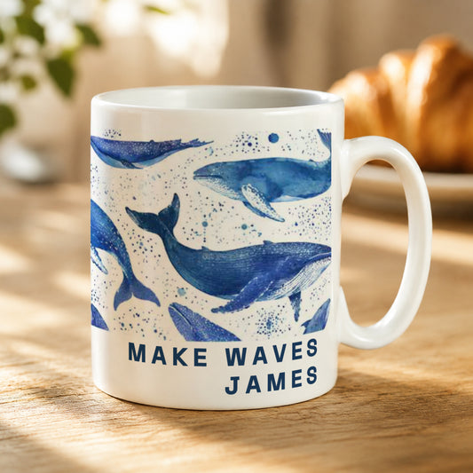 Personalised Whales Mug