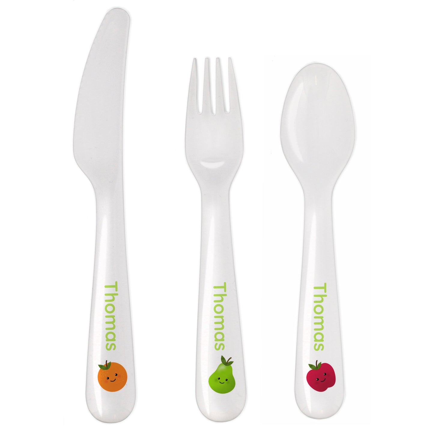 Personalised Healthy Eating Plastic Cutlery