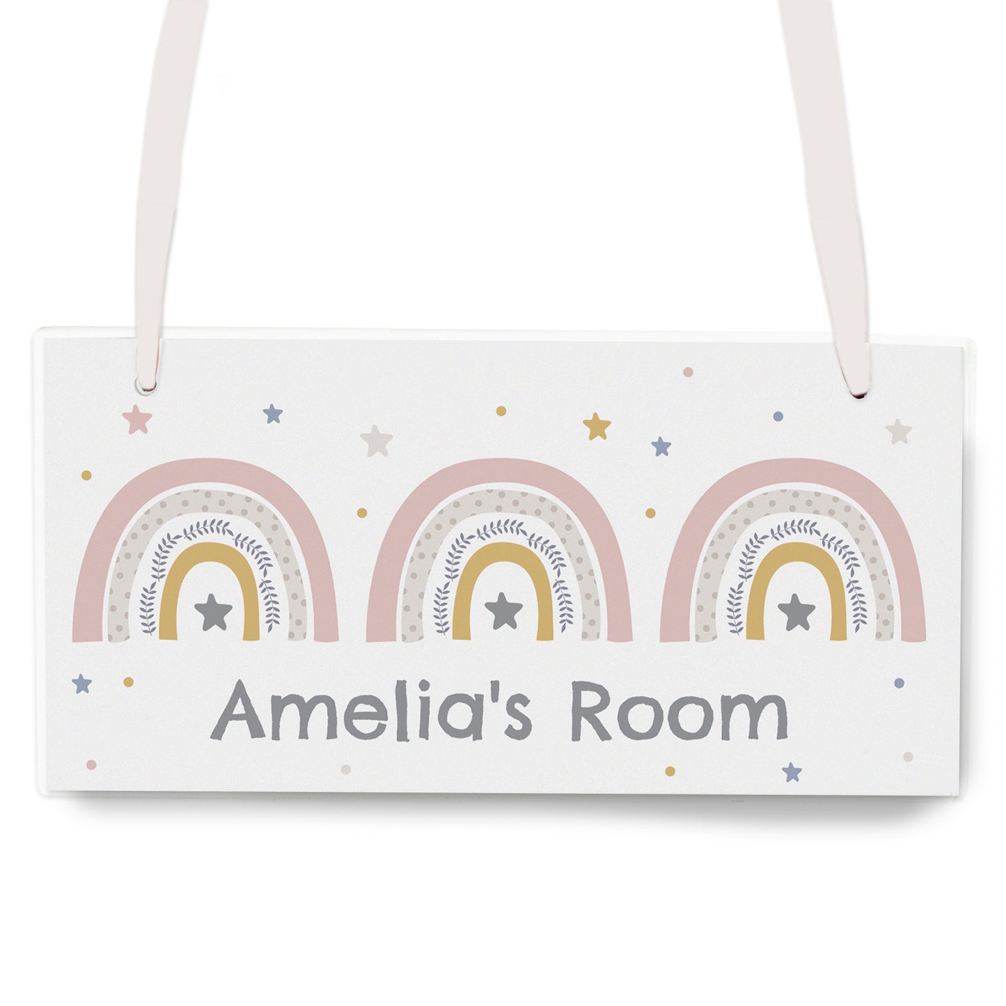 Personalised Rainbow Wooden Sign