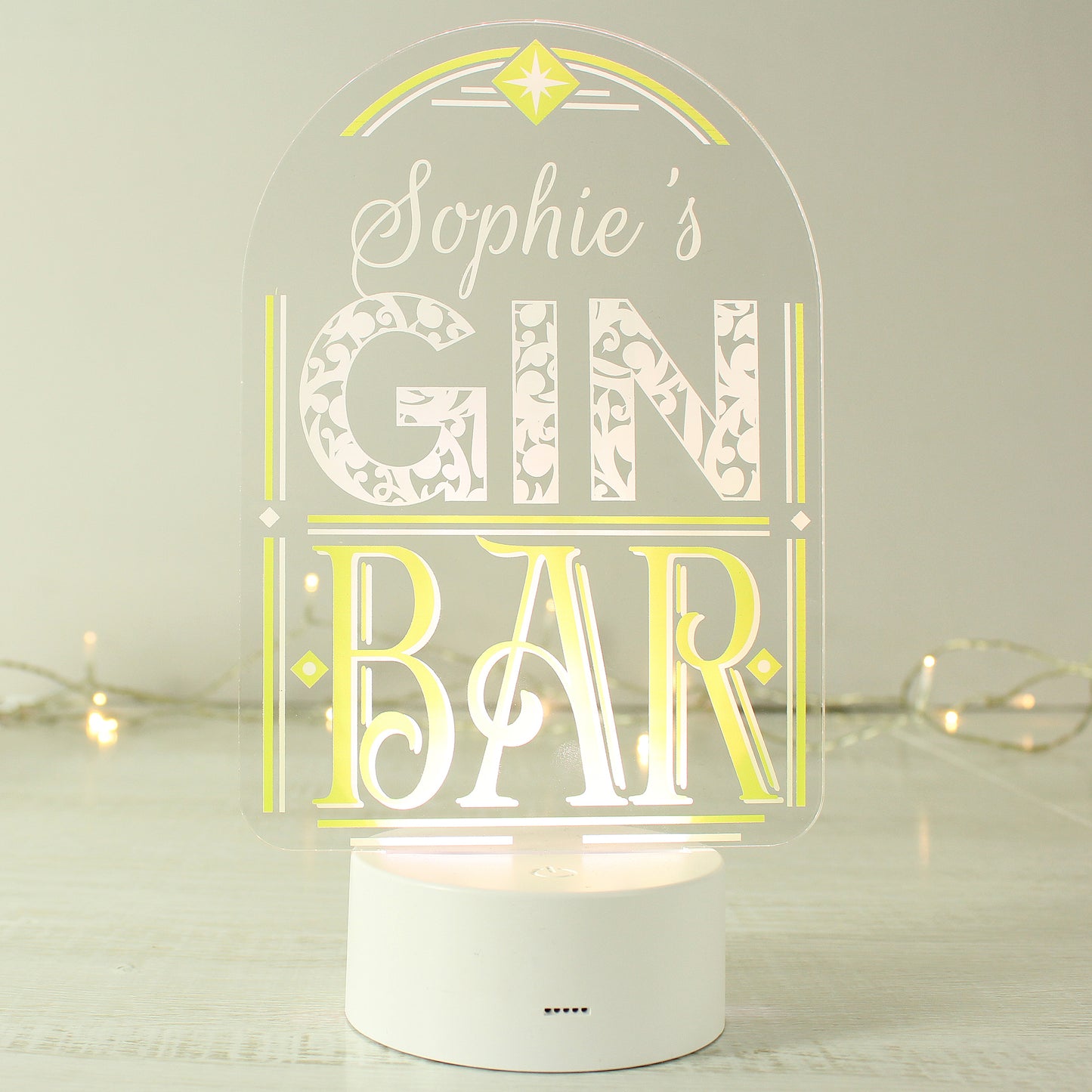 Personalised LED Colour Changing Gin Bar Sign