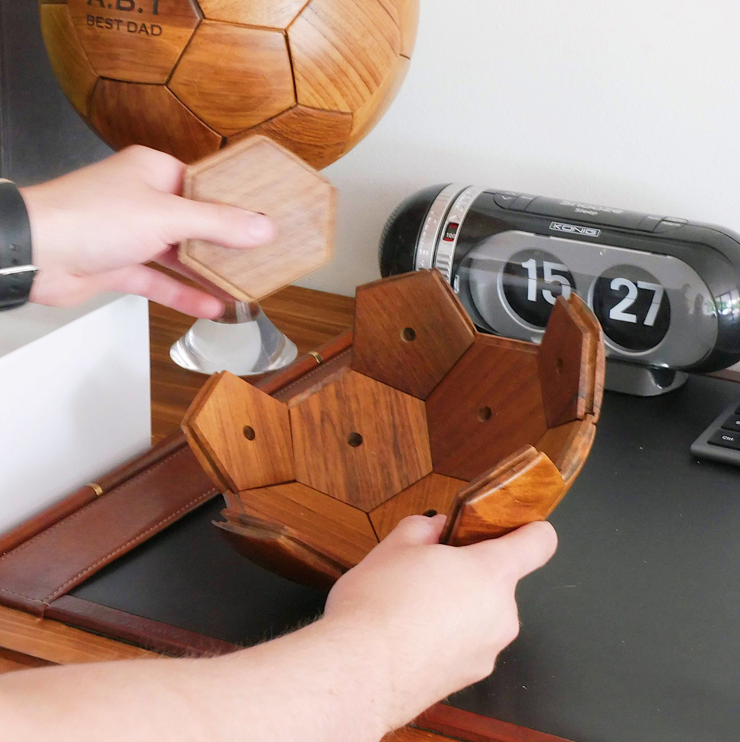 3D Personlised Wooden Football Puzzle