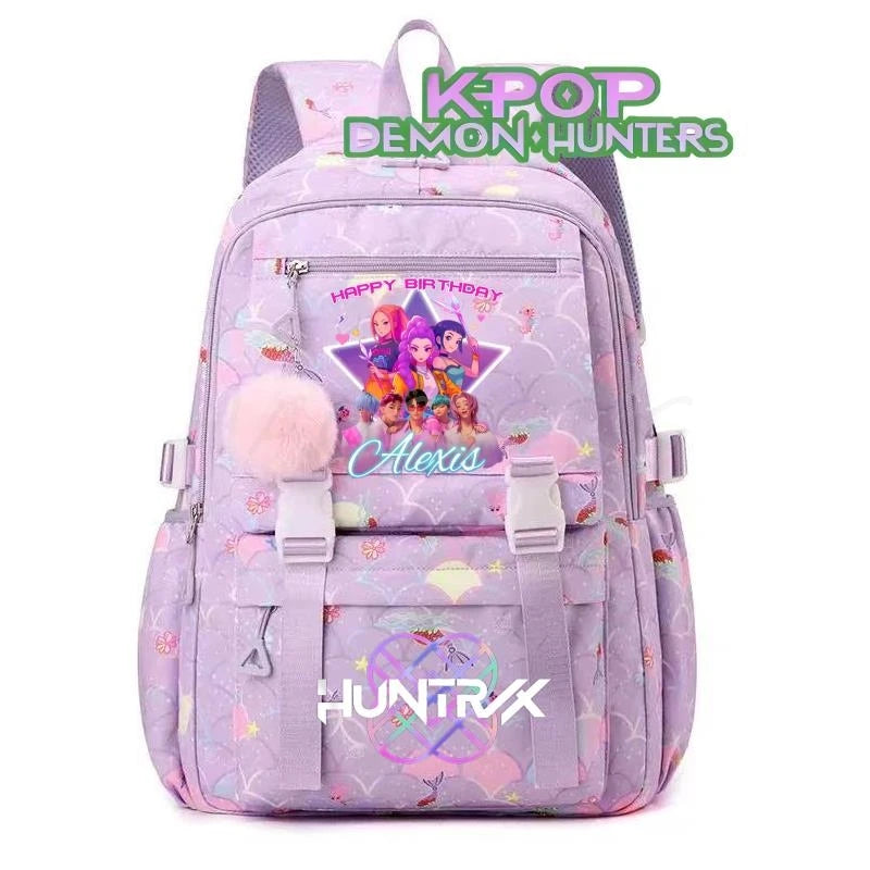 Demon Hunters Anime Backpack - Lightweight Canvas School Bag