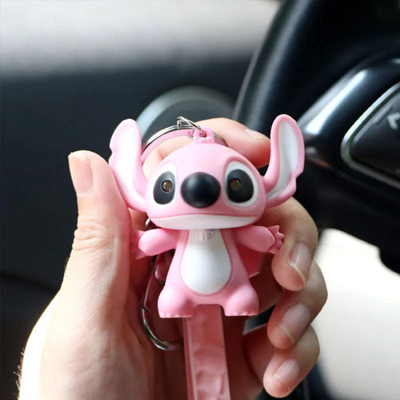 Lilo and Stitch Angel LED Sound Keychain
