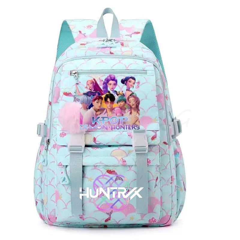 Demon Hunters Anime Backpack - Lightweight Canvas School Bag