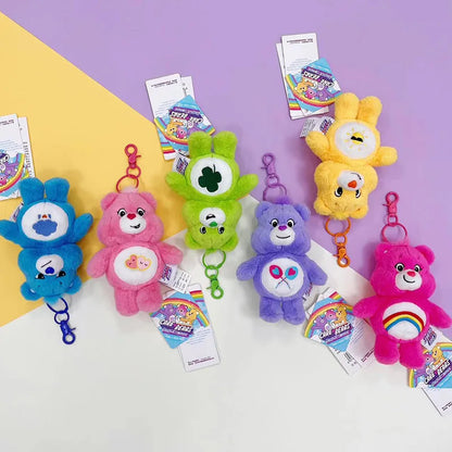 Carebears Rainbown Plush Keychain