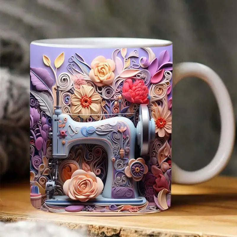 3D Sewing Machine Mug