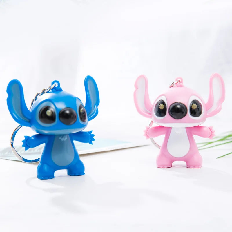 Lilo and Stitch Angel LED Sound Keychain