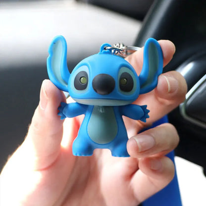 Lilo and Stitch Angel LED Sound Keychain