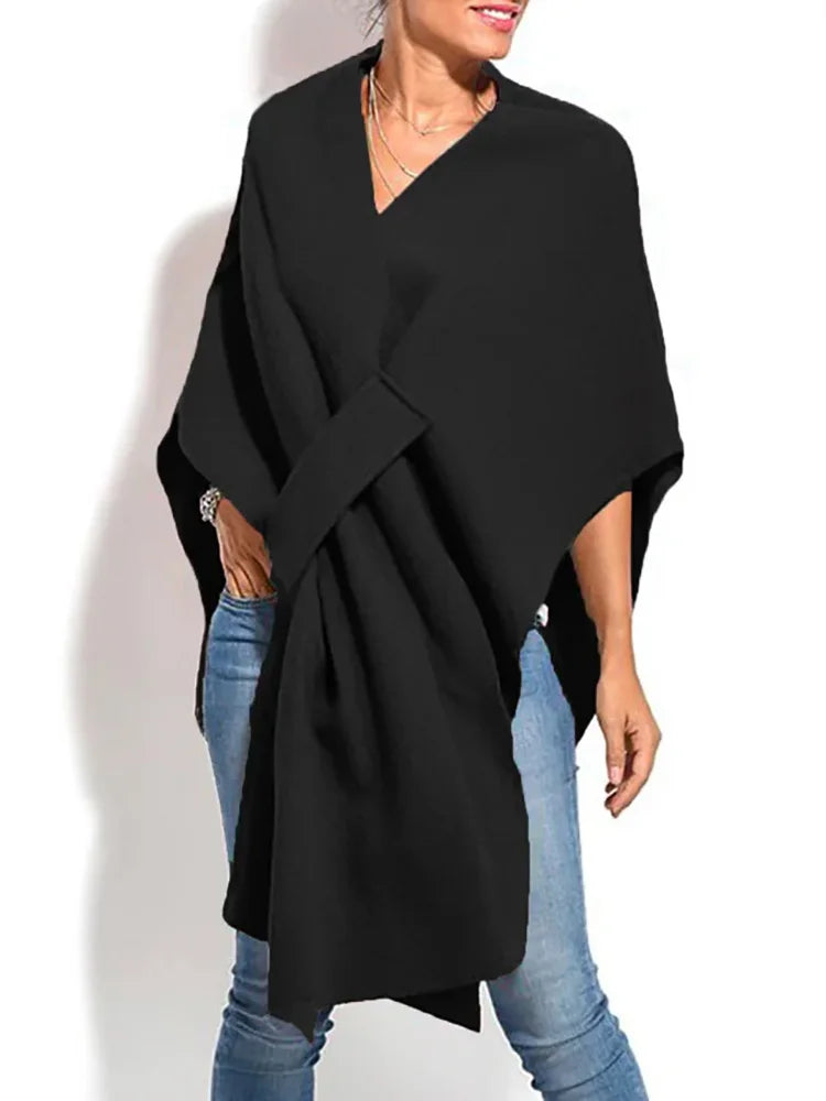 Winter Three Quarter Batwing Sleeve Shawl