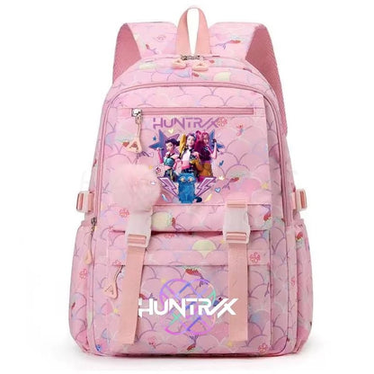 Demon Hunters Anime Backpack - Lightweight Canvas School Bag
