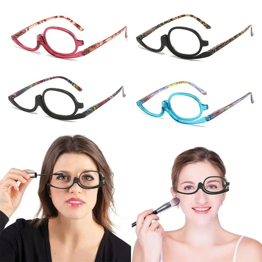 Magnified Makeup Glasses with Flip Lens