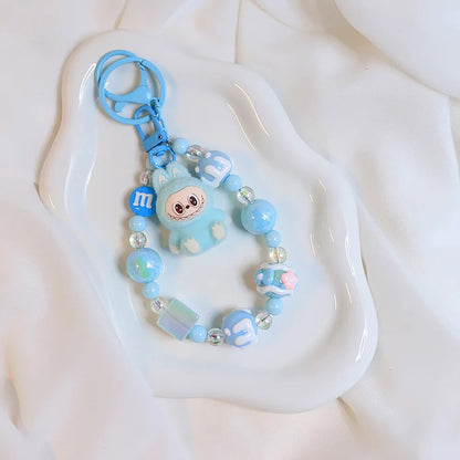 Labubu Doll Beaded Keychain