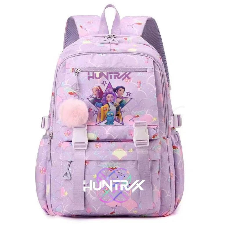 Demon Hunters Anime Backpack - Lightweight Canvas School Bag