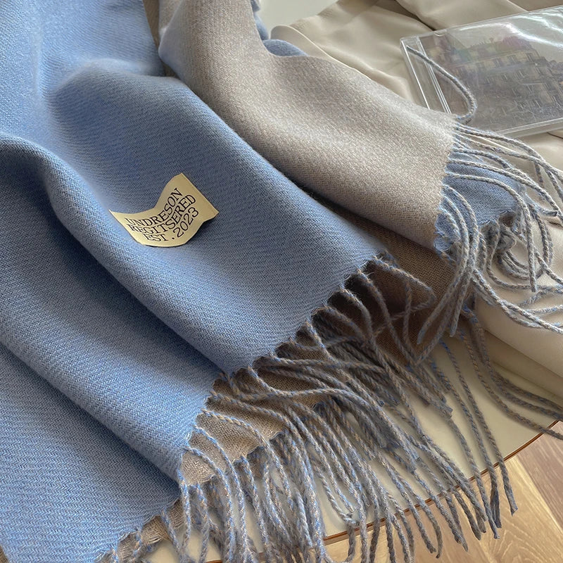 Luxury Women's Double Sided Cashmere Scarf