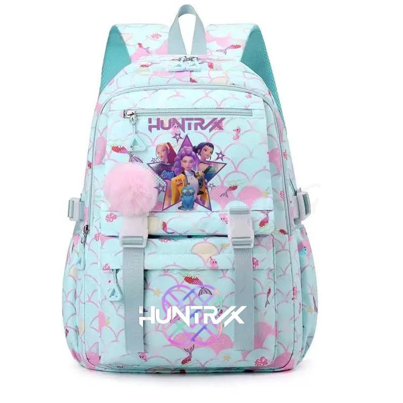 Demon Hunters Anime Backpack - Lightweight Canvas School Bag