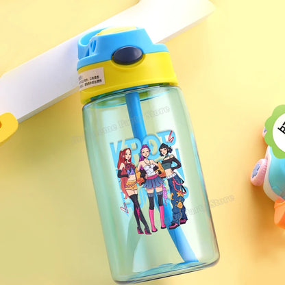 KPop Demon Hunters Kids Water Bottle with Straw