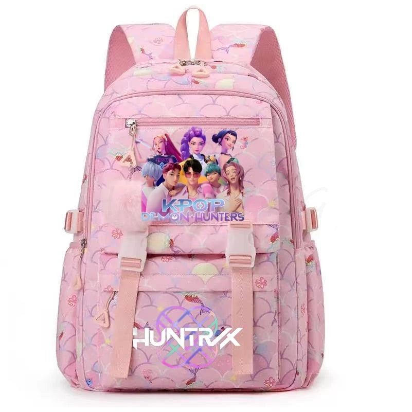 Demon Hunters Anime Backpack - Lightweight Canvas School Bag
