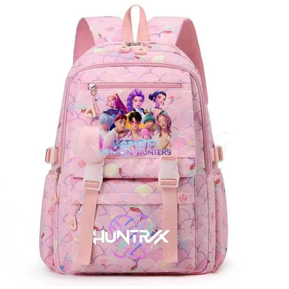 Demon Hunters Anime Backpack - Lightweight Canvas School Bag