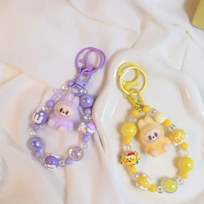 Labubu Doll Beaded Keychain