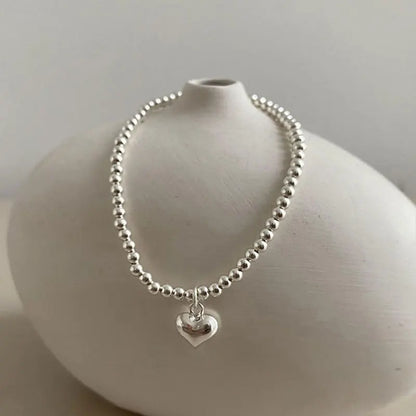 925 Sterling Silver Punk Geometric Bead Bracelet
