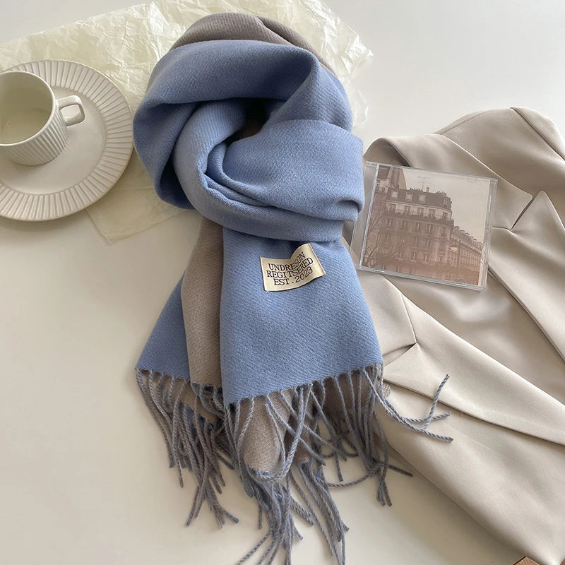 Luxury Women's Double Sided Cashmere Scarf