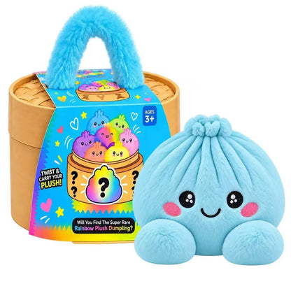 Plush Stuffed Dumpling Squishies with Steamer, Soft Christmas Bao Bun Stress Balls, Squishies Fidget Toys for Adults Kids