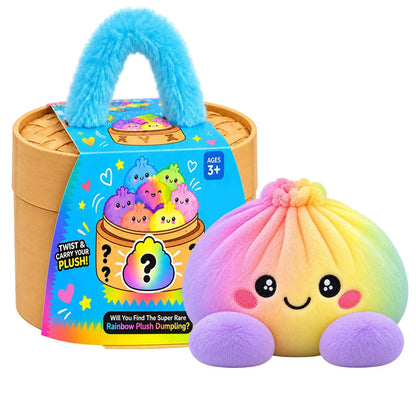 Plush Stuffed Dumpling Squishies with Steamer, Soft Christmas Bao Bun Stress Balls, Squishies Fidget Toys for Adults Kids