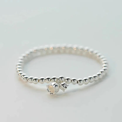 925 Sterling Silver Punk Geometric Bead Bracelet