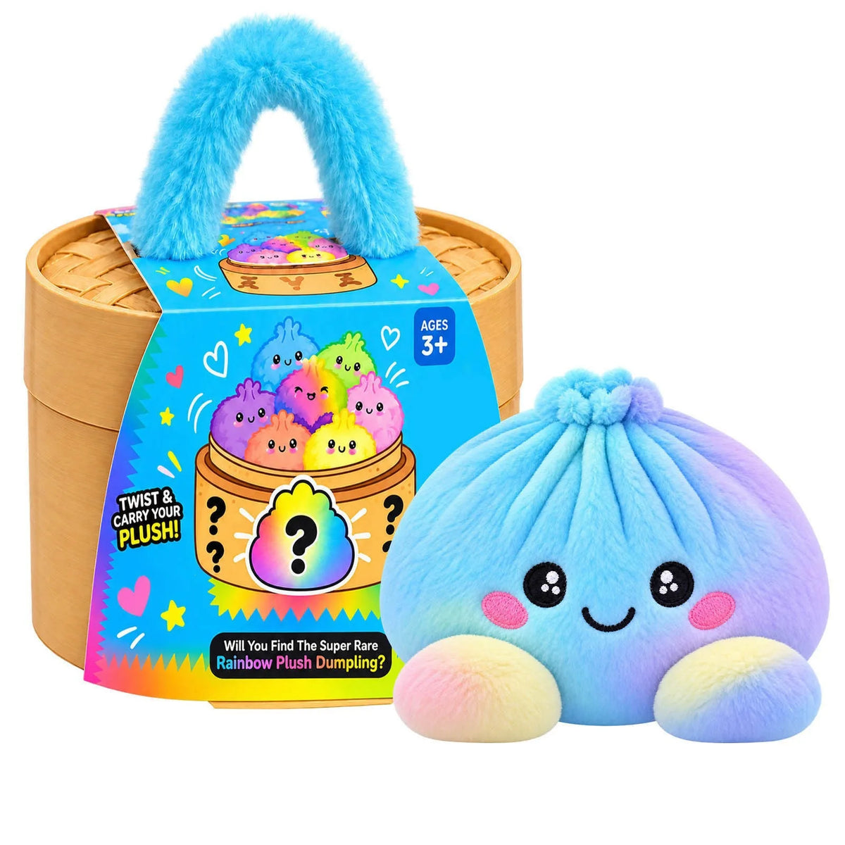 Plush Stuffed Dumpling Squishies with Steamer, Soft Christmas Bao Bun Stress Balls, Squishies Fidget Toys for Adults Kids