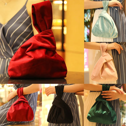 Luxury Velvet Knot Handbag