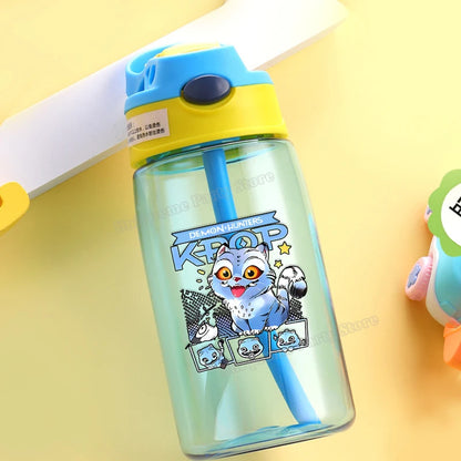 KPop Demon Hunters Kids Water Bottle with Straw