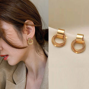 Gold Plated Small Circle Loop Earrings